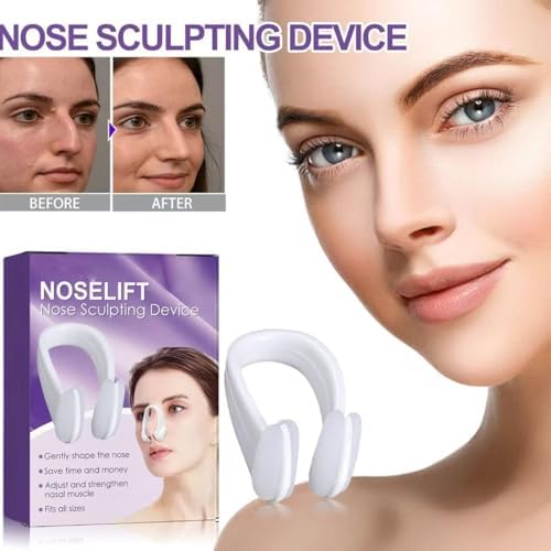 New Nose Sculpting Device, Nose Shaper Lifter, Soft Silicone Nose Bridge Straightener Corrector,Slimmer for Wide Noses