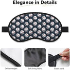 Baseball Softball Ball Print Sleep Mask, Eye Mask for Sleeping with Elastic Strap Soft Blackout Travel Eye Cover Zero Pressure Night Blindfold for Women Men