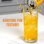 Jayone Mango Popping Boba Bubble Tea Can, Made with Real Fruit Juice & Black Tea, Bursting Popping Tapioca Pearls, 0% Fat & Cholesterol, Ready-to-Drink, 6 Pack (10.8 fl oz Each)
