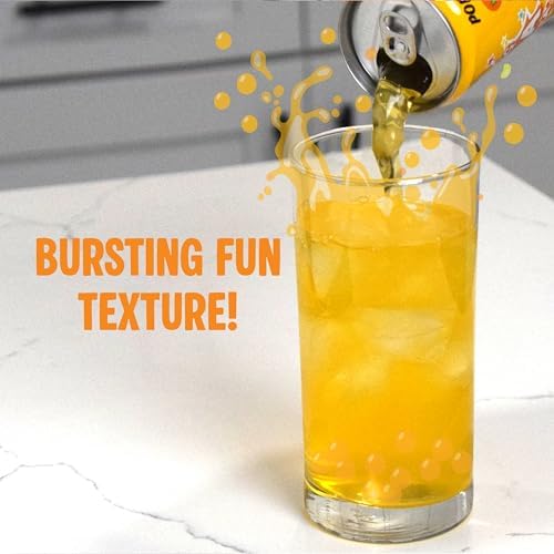 Jayone Mango Popping Boba Bubble Tea Can, Made with Real Fruit Juice & Black Tea, Bursting Popping Tapioca Pearls, 0% Fat & Cholesterol, Ready-to-Drink, 6 Pack (10.8 fl oz Each)