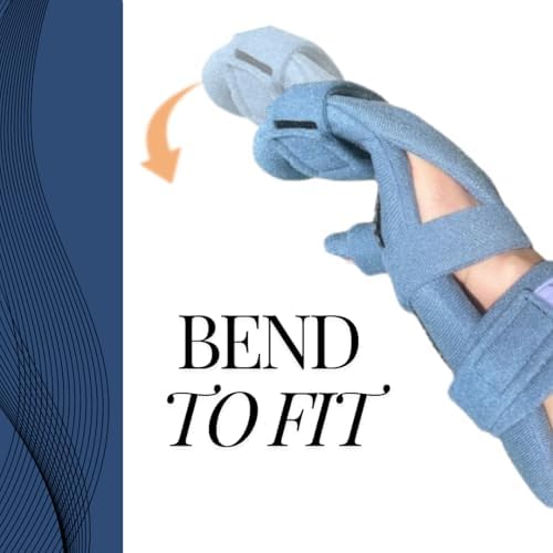 Functional Resting (WHFO) - Resting Hand Splint, Stroke Recovery, Adjustable Support Wrist and Hand Brace - Bend-to-Fit - Medium Right