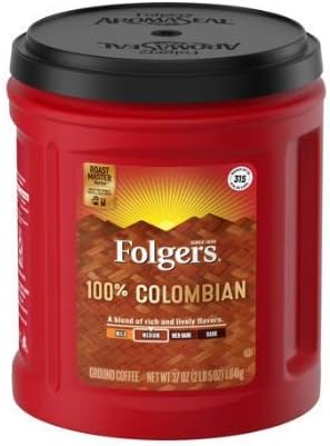 Folgers 100% Colombian Ground Coffee, 37-Ounce - Pack of 2