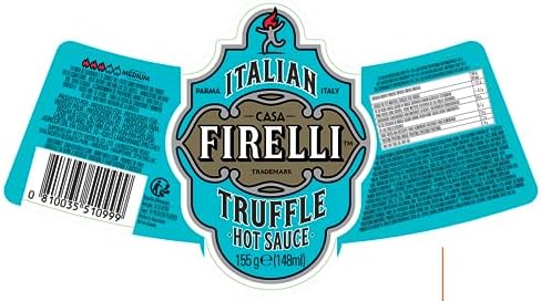 Firelli Truffle Italian Hot Sauce, Gluten Free, 5 Fluid Ounces (Pack Of 6)