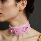 Choker Collar for Women, Gothic Punk Neckace Fashion Jewerly Adjustable Leather Collar with Alloy Buckle