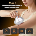 4-in-1 Lymphatic Drainage Massager - Anti Cellulite Massage Tool with Heating/Vibration/Red Light/Microcurrent,Body Sculpting Machine for Legs/Back/Hips Pain Relief/Reduce Stretch Marks & Cellulite