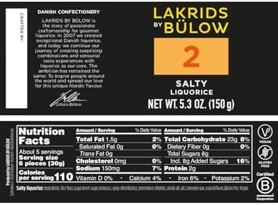 LAKRIDS BY BÜLOW - 3 x 5.3 oz - Sweet, Salty & Red - Vegan gourmet licorice from Scandinavia