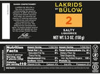 LAKRIDS BY BÜLOW - 2 - Black Licorice - Salty - 5.3 oz - Vegan Salmiak Licorice from Scandinavia - Gluten Free & Gelatine Free - Swedish Candy Alternative