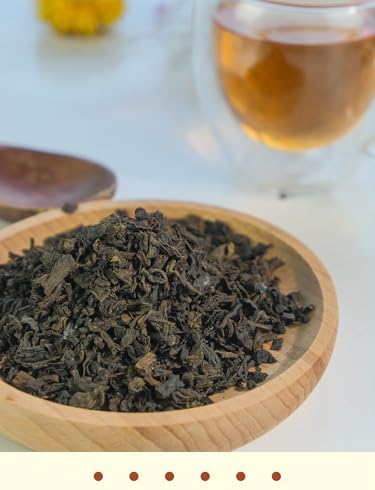 GLDNT Organic Pu-erh Tea, Yunnan Ripe Pu'erh Tea Loose Leaf, Fermented Dark Tea, Bold & Smooth Flavor, Caffeinated, 16oz