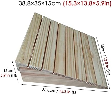 Bu Qi - US Loading Ramps, Threshold Ramp, Door Threshold Ramp Wood, Doorways/Entrance/Curb Ramp for Wheelchair & Scooter, Home Portable Non Slip Wedge Ramp (Size : 38.8x35x15cm)