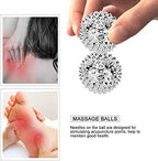 Ymiko Massage Balls,1 Pair Magnetic Massage Ball Hand Massage Acupressure Ball Silver