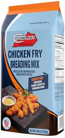 Colonel Jim's Chicken Fry Breading Mix, 5 lb Bag - Southern Style Coating for Crispy Fried Chicken - Professional Restaurant-Quality - Made in USA