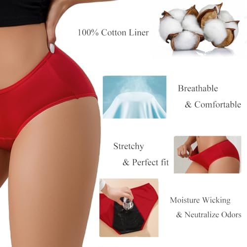 Women Incontinence Underwear, Leakproof Panties, Reusable Urinary Leakage Protective Briefs, Bladder Leak Fast Absorb (Medium)