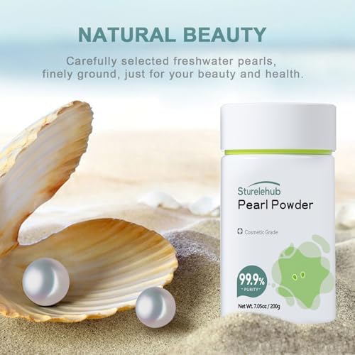 Pearl Powder Organic, for Face, 7.05OZ / 200g 99.9% Purity, Cosmetic Grade, for DIY Mask, Cream And Lotion, Organic Pearl Powder For Homemade Cosmetics