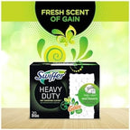 Swiffer Sweeper - Heavy-Duty - Dry Cloth Refill, Gain Scent, White - Trap + Lock with Deep Pockets - 20 Ct. (Pack of 2)