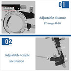 PD 48-80 mm Adjustable Ultra Optical Trial Lens Frame Eye Test Glasses Optometry Optical Titanium Optic Trial Eye Optometry Lens Frame Text Optician TF-B, 18.8 x 9.3 x 5.3 cm