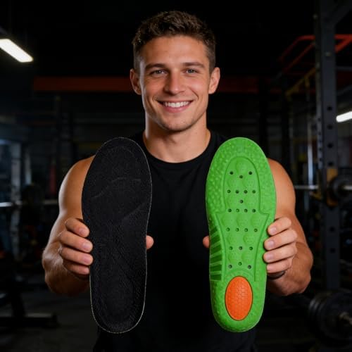 Cloud Comfort Insoles with Memory Foam for Men & Women - Shock-Absorbing, Breathable & Arch Support for Sports, Work and Hiking (Black(1 Pair), Men 10.5-11 | Women 11-11.5(11.42")(29CM))