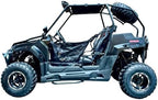 Armored UTV SSR 170RS Utility Vehicle, 2-Seater, 200cc Automatic + Reverse with Cargo Bed LED Headlights Spare Wheel, DF200GKV Work Truck Backyard Use On The Farm (Black)