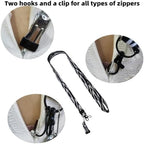 Dress Zipper Pull Helper with Hooks and Clip - Easy Zipper Pulls for Dresses(2 types) (Black and white)