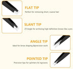 4 PCS Stainless Steel Tweezers Set – Precision Tweezers for Ingrown Hair, Facial Hair, Splinter, Blackhead and Tick Remover