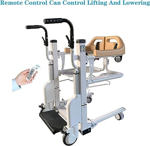 TISTIK Electric Patient Lift Wheelchair w/180° Split Seat Handicapped Transfer Chair Patient Lift Aid Bathroom Transport Chair Home Elderly Paralyzed Transfer Device