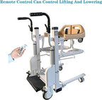 TISTIK Electric Patient Lift Wheelchair w/180° Split Seat Handicapped Transfer Chair Patient Lift Aid Bathroom Transport Chair Home Elderly Paralyzed Transfer Device