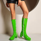 White Knee High Boots GoGo Boots