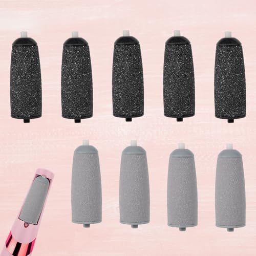 9pcs Pedicure Tool Replacement Head Rollers, 4 Fine Sand and 5 Rough Coarse Sand Electric Feet Foot Grinder Replacement Compatible with Flawless Pedi Haootadiy ZABOUL