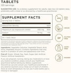 Solgar Magnesium Citrate, 120 Tablets - Promotes Healthy Bones - Supports Nerve & Muscle Function - Non GMO, Vegan, Gluten Free, Dairy Free, Kosher - 60 Servings, Standard Packaging