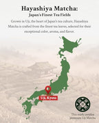 HAYASHIYA Matcha Powder Ceremonial Grade in Tin - Organic Japanese Green Tea from Kyoto 30g - First Harvest Stone-Ground for Lattes, Smoothies, Baking - Superfood Antioxidant Clean Energy Boost