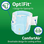 FitRight Adult Diapers, Ultra Heavy Absorbency, L (Waist Size 44in-56in), 20 Count, OptiFit Incontinence Briefs for Men and Women, Disposable, Moisture-Wicking, Leak Protection,