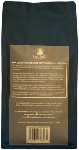 ChestBrew Grizzly Bear – Chocolate Dusted Vietnamese Whole Bean Coffee, 20 oz