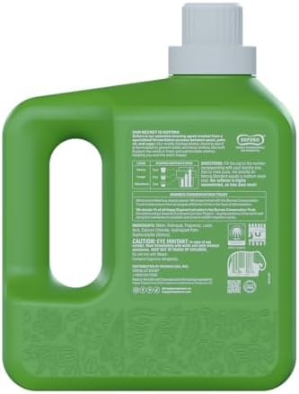 Happy Elephant Fabric Softener, White Tea & Fig Scent, Natural Biodegradable Liquid Fabric Softener, Plant Based, Softens Clothes & Reduces Static, Gentle on Skin, HE Compatible, 64 Fl Oz, 1 Pack