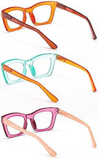 Reading Glasses for Women Oprah Style Oversized Square Spring Hinge Blue Light Blocking Glasses