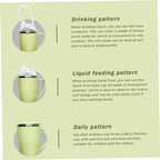 Dysphagia Cups, Beakers for Elderly, 350ml Spill Proof Adult Sippy Cup with Straw, 3-in-1 Stainless Steel Dysphagia Cups with Handle for Elderly Disabled Patient, Adult Sippy Cup