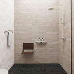 HEALTHCRAFT Plus Series Grab Bar 19.5" Shampoo Shelf / 24" Towel Bar Combo Pack in Brushed Stainless Steel
