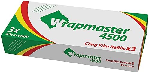 Wrapmaster Number 4500 Cling Film Rolls, Pack of 3