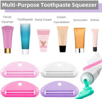 4 Pcs Toothpaste Squeezer,Plastic Toothpaste Tube Squeezer Toothpaste Dispenser Hanging Toothpaste Clip Toothpaste Holder for Bathroom,Suitable for Toothpaste Cream Cosmetics and Paint(Colorful)