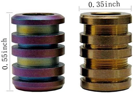 Ccanku Titanium Alloy TC4 Pendant Knife Key Jewelry Parachute Cord Bead Pendant 14mm (2 pcs)