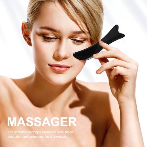Beavorty Buffalo Horn Gua Sha Facial Tool 5.11 Inch Scraping Board for Face Sculpting and Body Massage Enhancing Circulation and Skin Care