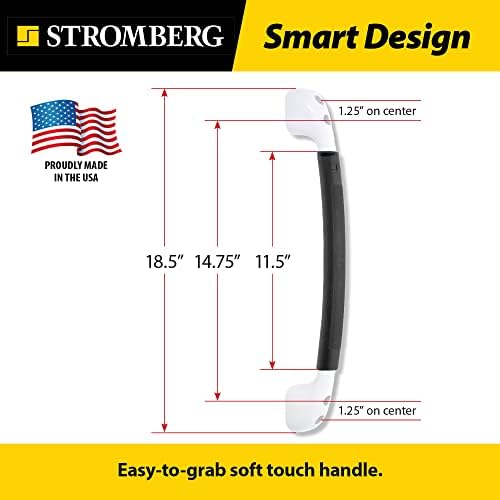Stromberg Carlson RV Grab Bar – Entry Door Handle for RV, Camper, or Trailer – Exterior Assist Bar for Steps – Automotive Entry Grip for Outdoor Use - Back Soft Touch Finish