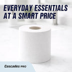 Cascades PRO Select Soft/Strong Bathroom Tissue, 2-Ply Toilet Paper Rolls for Restrooms – Universal Fit - Individually Wrapped, Recycled Fibers – 500 Sheets/Roll - 96 Rolls/Box – B040- White