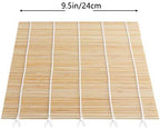 FUNGYAND Bamboo Sushi Rolling Mat with 2 Pairs of Chopsticks Natural Bamboo 9.5"x9.5" 2 Pcs Sushi Making Kit
