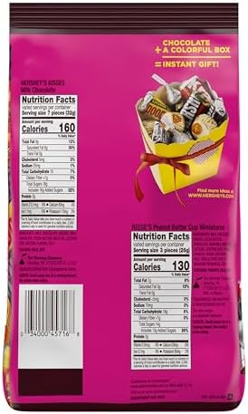 HERSHEY'S and REESE'S Miniatures Assorted Chocolate Candy Party Pack, 32.9 oz