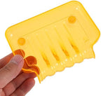 Zerodeko Drainage Soap Dish for Bathroom Suction for Shower soap Holder Colorful Hollow Bottom Soap Dish