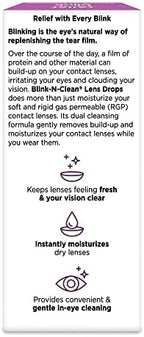 Bausch + Lomb Blink N Clean Dry Contacts, Lens Drops, 0.5 Fl Oz