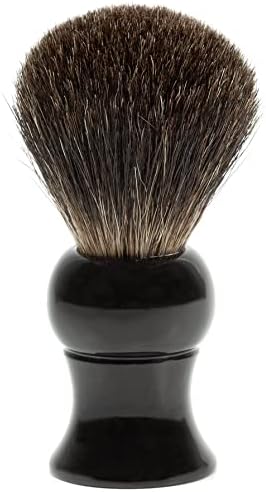 Fendrihan Pure Black Badger Shaving Brush with Black Handle
