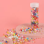 Kasvan Mixed Pearl Sugar Sprinkles - Edible Candy Pearls 130g/4.58 Oz, Mix Size, Baking Cake Decorations, Ice Cream Toppings and Cookie Decorating, Wedding Party Chirstmas Supplies