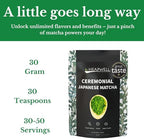 Heapwell Japanese Matcha – Premium & Ceremonial & AAA Grade Matcha Tea | Authentic Japanese Origin (1.05oz (30g), Ceremonial Grade)