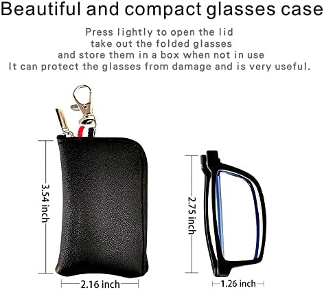 Folding Reading Glasses, Portable Compact Readers for Women Men in Case(3 Pack 2.50)