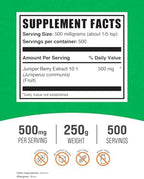 BulkSupplements.com Juniper Berry Extract Powder - from Juniper Berries, Juniper Berry Powder - Gluten Free, 500mg per Serving, 250g (8.8 oz) (Pack of 1)